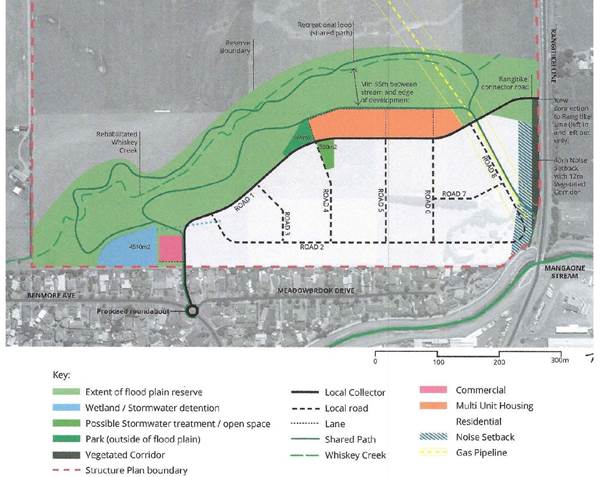 Map of proposed new residential area at Whiskey Creek.